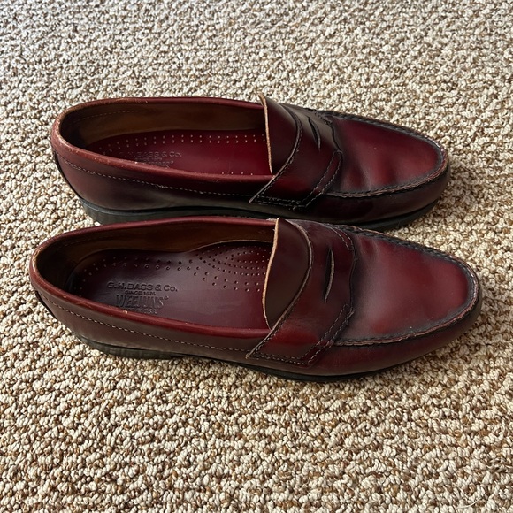 Bass Weejuns/Penny Loafers Burgundy 9.5 - Picture 4 of 6